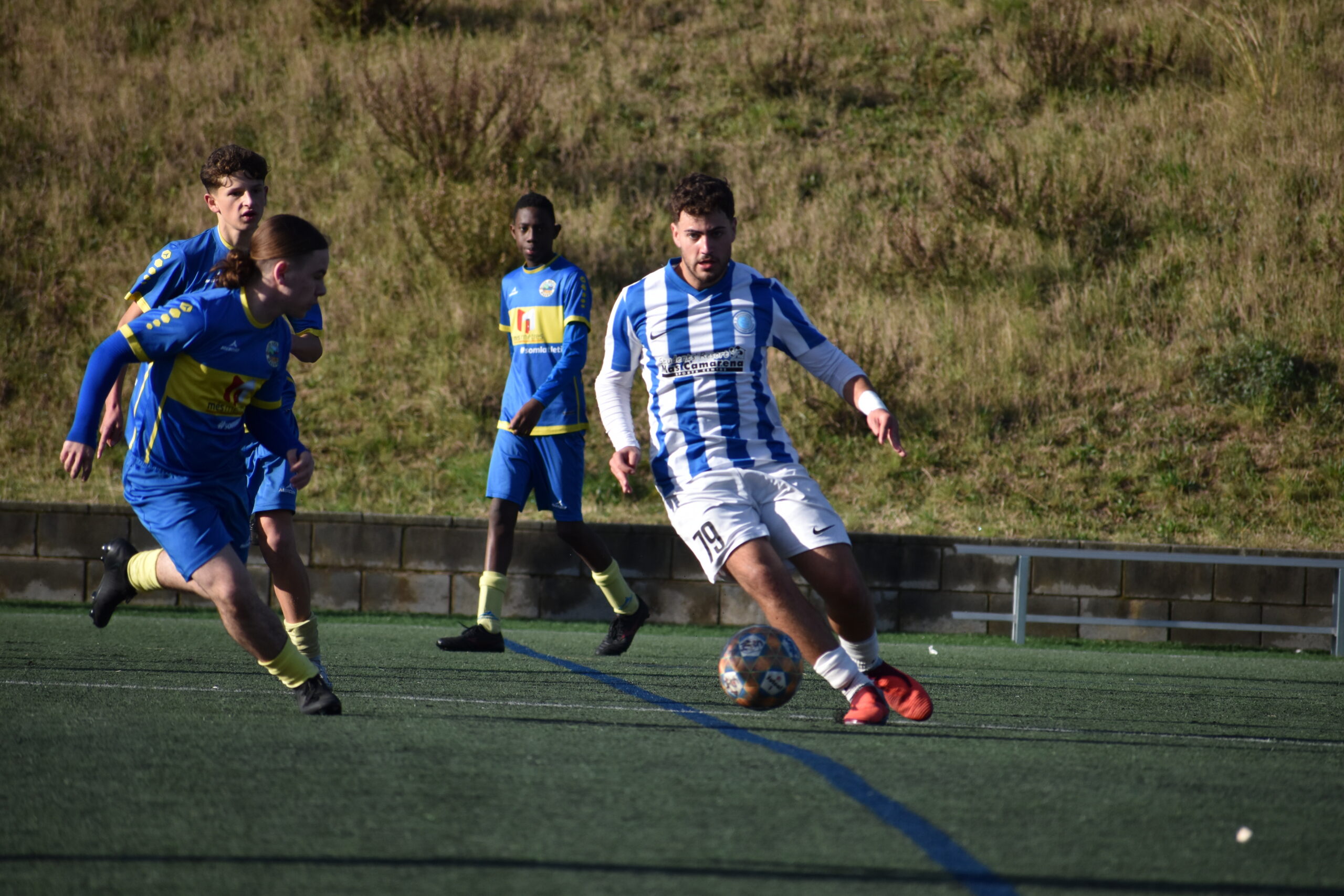 Player training at IDA residential soccer academy in Spain.